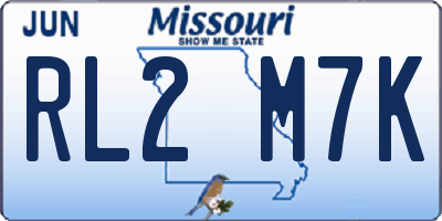 MO license plate RL2M7K