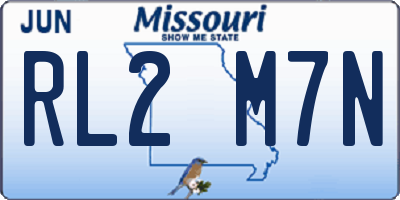 MO license plate RL2M7N