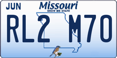 MO license plate RL2M7O