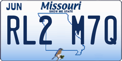 MO license plate RL2M7Q