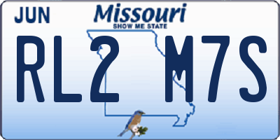 MO license plate RL2M7S