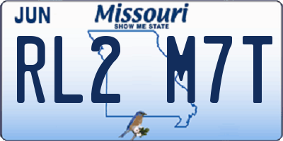 MO license plate RL2M7T