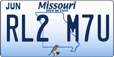 MO license plate RL2M7U