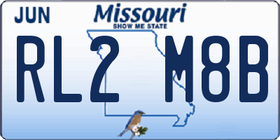 MO license plate RL2M8B
