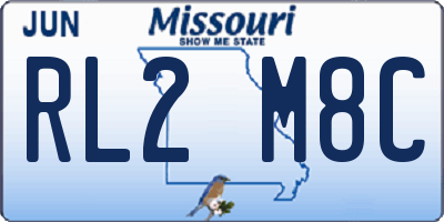MO license plate RL2M8C