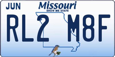 MO license plate RL2M8F