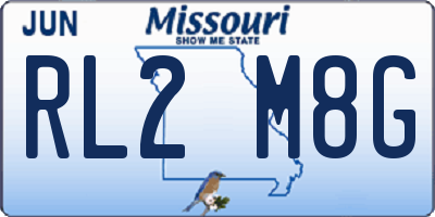 MO license plate RL2M8G