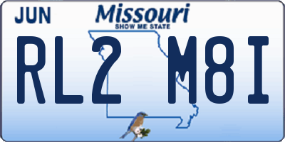 MO license plate RL2M8I