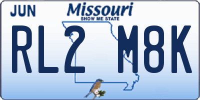 MO license plate RL2M8K