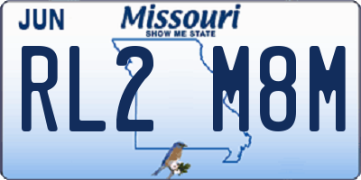 MO license plate RL2M8M