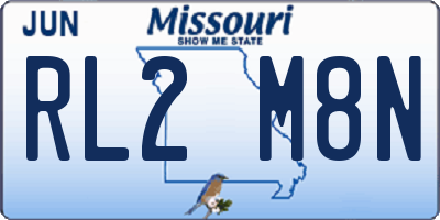 MO license plate RL2M8N