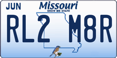 MO license plate RL2M8R
