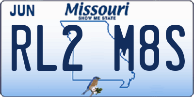 MO license plate RL2M8S