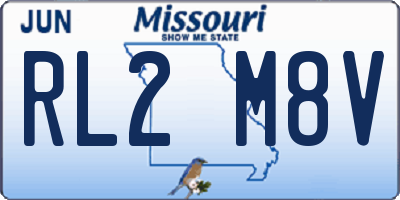 MO license plate RL2M8V