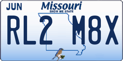 MO license plate RL2M8X