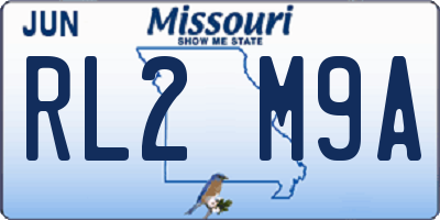 MO license plate RL2M9A