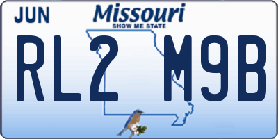 MO license plate RL2M9B