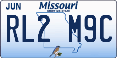 MO license plate RL2M9C
