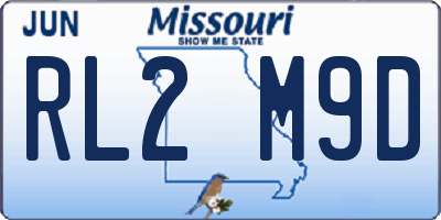 MO license plate RL2M9D