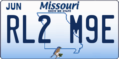 MO license plate RL2M9E