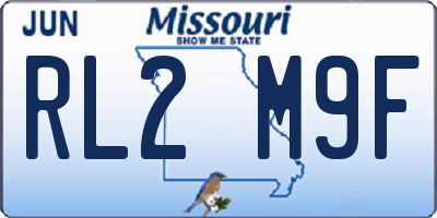 MO license plate RL2M9F