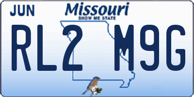 MO license plate RL2M9G