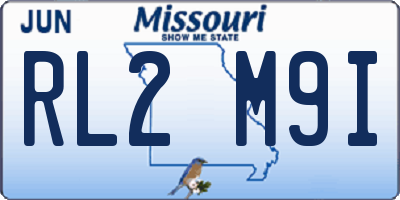 MO license plate RL2M9I