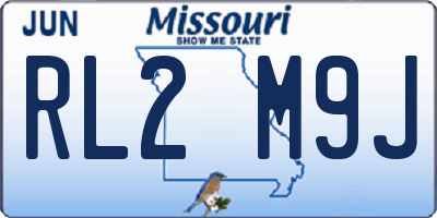 MO license plate RL2M9J