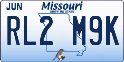 MO license plate RL2M9K