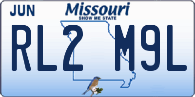 MO license plate RL2M9L
