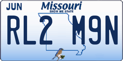 MO license plate RL2M9N