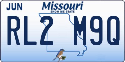 MO license plate RL2M9Q