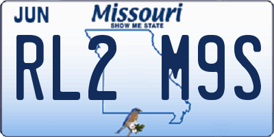 MO license plate RL2M9S