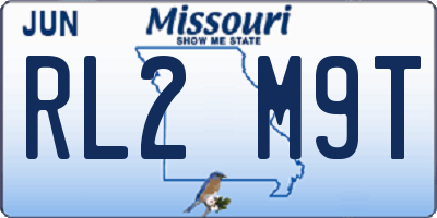 MO license plate RL2M9T