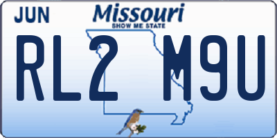 MO license plate RL2M9U