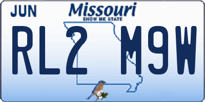 MO license plate RL2M9W