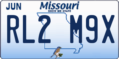 MO license plate RL2M9X