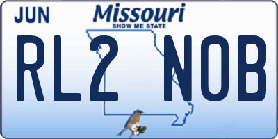 MO license plate RL2N0B