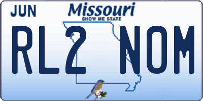 MO license plate RL2N0M
