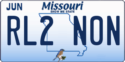 MO license plate RL2N0N