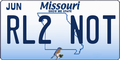 MO license plate RL2N0T