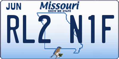MO license plate RL2N1F