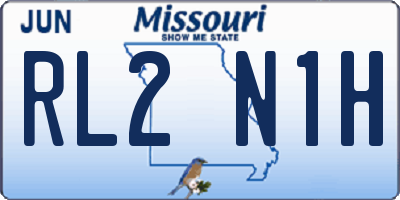 MO license plate RL2N1H