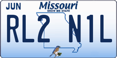 MO license plate RL2N1L