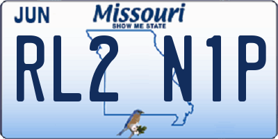 MO license plate RL2N1P