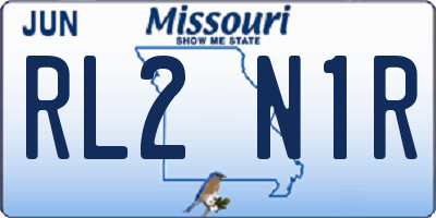 MO license plate RL2N1R