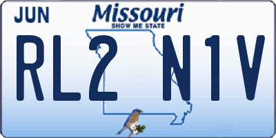 MO license plate RL2N1V