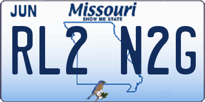 MO license plate RL2N2G