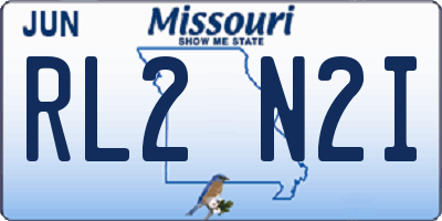 MO license plate RL2N2I