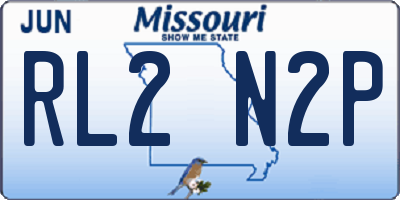 MO license plate RL2N2P